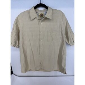 Pusser's West Indies Men's Cream Island Ready Silk Blend Button Down Size L